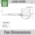 Hunter 50263 Cranbrook Dimension Graphic
