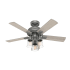 Hunter Hartland 44" 5 Blade LED Indoor Ceiling Fan Matte Silver