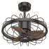 Hunter Roswell 16" 3 Blade Indoor Ceiling Fan with Wall Control Noble Bronze
