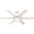Hunter Radeon 44" 6 Blade Smart LED Indoor Ceiling Fan with Wall Control Matte White