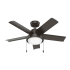 Hunter Seawall 44" 5 Blade Indoor / Outdoor LED Ceiling Fan Noble Bronze