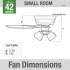 Hunter 52152 Crestfield Dimension Graphic