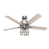 Hunter Astwood 52" 5 Blade Indoor LED Ceiling Fan Brushed Nickel