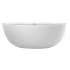 Hydrosystems Alamo 58" Free Standing Hydroluxe SS Air Tub with Center Drain, Drain Assembly, and Overflow Matte White