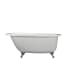Hydrosystems Annette 65" Free Standing Hydroluxe SS Soaking Tub with Center Drain, Drain Assembly, and Overflow Matte White