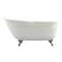 Hydrosystems Annette 65" Free Standing Hydroluxe SS Soaking Tub with Center Drain, Drain Assembly, and Overflow Matte White
