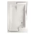 Hydrosystems Ashley 72" Drop In Acrylic Soaking Tub with Center Drain, Drain Assembly, and Overflow White
