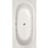 Hydrosystems Caribe 72" Drop In Gel Coat Whirlpool Tub with Center Drain, Drain Assembly, and Overflow White