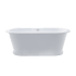 Hydrosystems Chateau 66" Free Standing Hydroluxe SS Air Tub with Center Drain, Drain Assembly, and Overflow Matte White