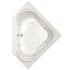 Hydrosystems Clarissa 55" Drop In Acrylic Whirlpool Tub with Center Drain, Drain Assembly, and Overflow White