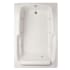 Hydrosystems Duo 60" Drop In Acrylic Whirlpool Tub with Reversible Drain, Drain Assembly, and Overflow White