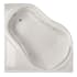 Hydrosystems Eclipse 64" Drop In Acrylic Whirlpool Tub with Right Drain, Drain Assembly, and Overflow White