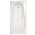 Hydrosystems Entre 60" Drop In Gel Coat Air Tub with Left Drain, Drain Assembly, and Overflow White