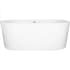 Hydrosystems Estee 72" Free Standing Acrylic Soaking Tub with Center Drain, Drain Assembly, and Overflow White