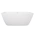 Hydrosystems Garnet 54" Free Standing Hydroluxe SS Soaking Tub with Center Drain, Drain Assembly, and Overflow Matte White