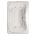 Hydrosystems Jennifer 72" Drop In Acrylic Air / Whirlpool Tub with Center Drain, Drain Assembly, and Overflow White