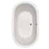 Hydrosystems Lorraine 74" Drop In Acrylic Air Tub with Center Drain, Drain Assembly, and Overflow White
