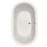 Hydrosystems Lorraine 74" Drop In Acrylic Whirlpool Tub with Center Drain, Drain Assembly, and Overflow White