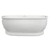 Hydrosystems Domingo 66" Free Standing Acrylic Soaking Tub with Center Drain, Drain Assembly, and Overflow White