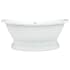 Hydrosystems Mitra 72" Free Standing Hydroluxe SS Air Tub with Center Drain, Drain Assembly, and Overflow Matte White