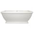 Hydrosystems Rockwell 70" Free Standing Acrylic Air Tub with Center Drain, Drain Assembly, and Overflow White