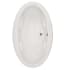 Hydrosystems Nina 72" Free Standing Acrylic Soaking Tub with Center Drain, Drain Assembly, and Overflow White