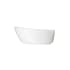 Hydrosystems Obsidian 58" Free Standing Hydroluxe SS Soaking Tub with Reversible Drain, Drain Assembly, and Overflow Matte White