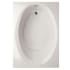 Hydrosystems Ovation 72" Drop In Acrylic Soaking Tub with Reversible Drain, Drain Assembly, and Overflow White