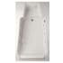 Hydrosystems Premier 74" Drop In Acrylic Whirlpool Tub with Reversible Drain, Drain Assembly, and Overflow White