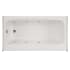 Hydrosystems Regan 72" Three Wall Alcove Acrylic Whirlpool Tub with Left Drain, and Overflow White