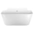 Hydrosystems Richmond 57" Free Standing Hydroluxe SS Soaking Tub with Center Drain, Drain Assembly, and Overflow Matte White