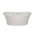 Hydrosystems Breanne 66" Free Standing Acrylic Soaking Tub with Center Drain, Integral Drain Assembly, and Overflow White
