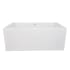 Hydrosystems Slate 60" Free Standing Hydroluxe SS Soaking Tub with Center Drain, Drain Assembly, and Overflow Matte White