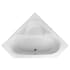 Hydrosystems Studio 59" Corner Acrylic Air Tub with Center Drain, and Overflow White