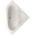 Hydrosystems Studio 59" Corner Acrylic Whirlpool Tub with Center Drain, and Overflow White