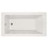 Hydrosystems Sydney 60" Three Wall Alcove Acrylic Whirlpool Tub with Left Drain, Drain Assembly, and Overflow White