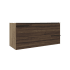 ICO Bath Accent 48" Wide Single Basin Vanity Set with Cabinet, Stone Composite Vanity Sink Top, Frameless Mirror, and Decorative Legs with Towel Holder Dark Walnut