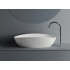 ICO Bath Calma 23-1/2" Oval Stone Composite Vessel Bathroom Sink Gloss White