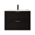 ICO Bath Rhythm 36" Single Wall Mounted Vanity Cabinet - Less Vanity Top Matte Black