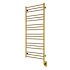 ICO Bath Tuzio Sorano 19-1/2" W x 47-1/2" H Hydronic Steel Towel Warmer - Valve Set and Installation Kit Not Included Brushed Gold Dark