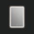 ICO Bath Eden 24" W x 36" H Modern Rectangular Aluminum Framed Bathroom Wall Mirror with Light Brushed Bronze