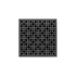 Infinity Drain 5" x 5" KD 5 Center Drain Kit with Link Pattern Decorative Plate, Cast Iron Drain Body for Hot Mop and 2" Outlet Gunmetal