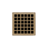 Infinity Drain 4" x 4" QD 4 Center Drain Complete Kit with Squares Pattern Decorative Plate with PVC Drain Body, 2" Outlet Satin Bronze