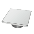 Infinity Drain 5x5" Center Drain Roughs Throat & Mud Guard Satin Stainless