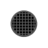 Infinity Drain 5" Round RQD 5 Center Drain Complete Kit with Squares Pattern Decorative Plate with PVC Drain Body, 2" Outlet Gunmetal