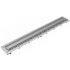 Infinity Drain 48" Complete Universal Infinity Drain Linear Drain Kit with PVC Channel and Tile Insert Grate Satin Stainless