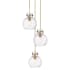 Innovations Lighting Newton Sphere 3 Light 16" Wide Multi Light Pendant Brushed Brass / Clear