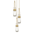 Innovations Lighting Milan 3 Light 12" Wide Multi Light Pendant Brushed Brass / Clear