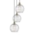 Innovations Lighting Athens 3 Light 17" Wide Multi Light Pendant Antique Brass / Clear Deco Swirl