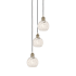 Innovations Lighting White Mouchette 3 Light 13" Wide Suspension Multi Light Pendant Antique Brass